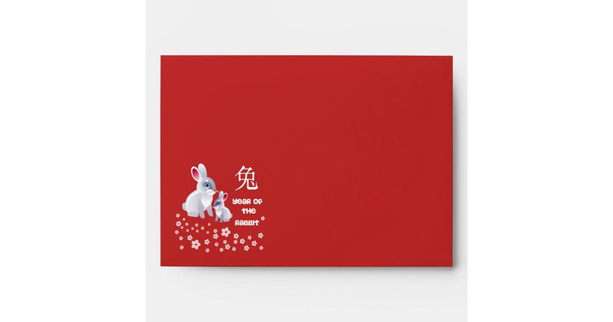Red Envelope.Chinese Year of the Rabbit Envelope | Zazzle.com
