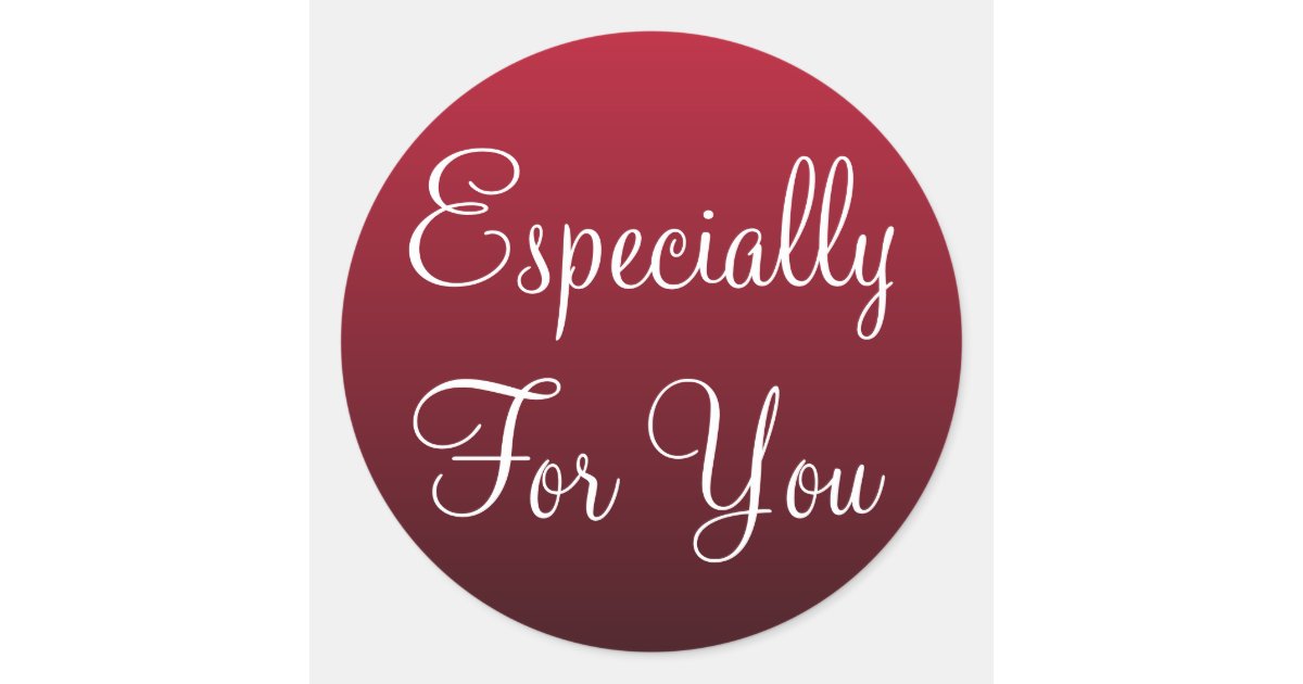 Red Especially For You Gift Tag Stickers Zazzle