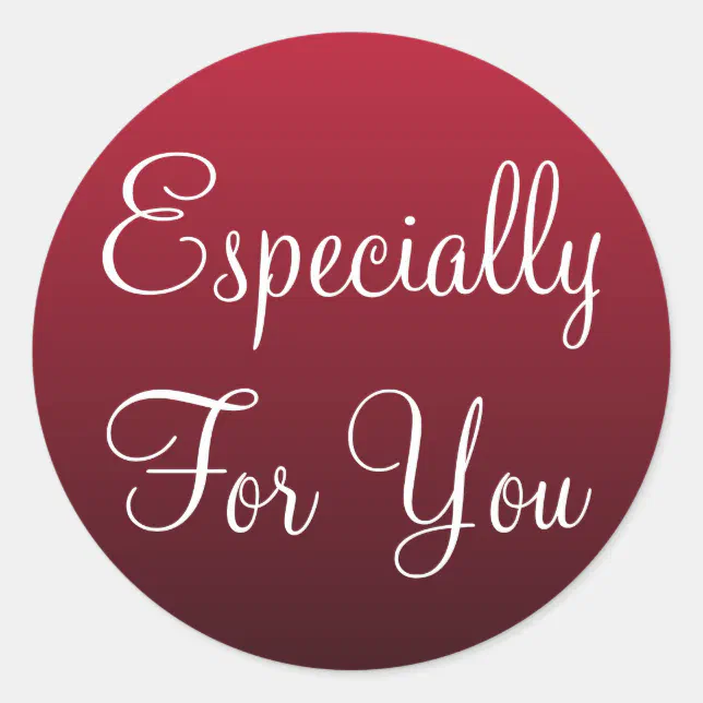 Red Especially For You Gift Tag Stickers | Zazzle