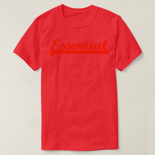 Red Essential T-Shirt (Design Front)