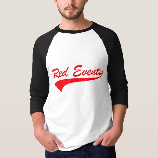 RED EVENTS "09" Baseball Jersey 3/4 Sleeve T-Shirt (Front)
