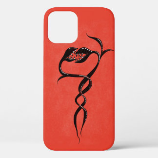 Red evil snake fantasy creature goth iPhone 12 case