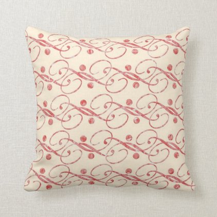 Red examined throw pillow