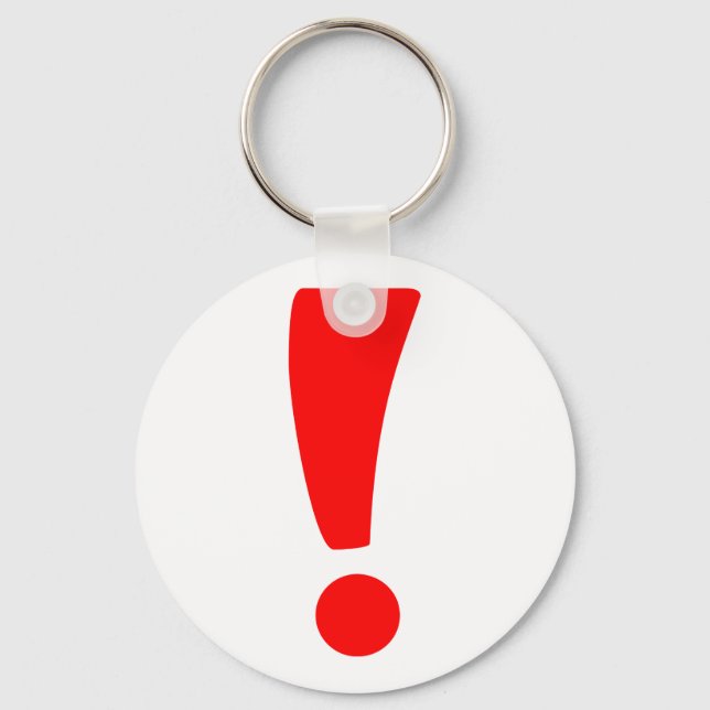 Red exclamation point keychain (Front)