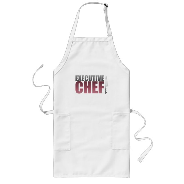 Red Executive Chef Long Apron (Front)
