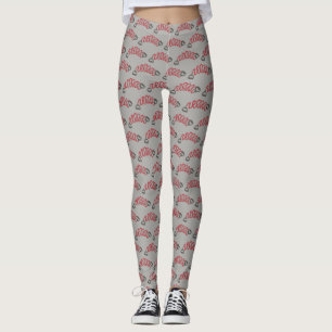 Red Exercise Resistance Band Workout Fitness Fit Leggings