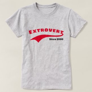 Red Extrovert Typography Swoosh Custom Date