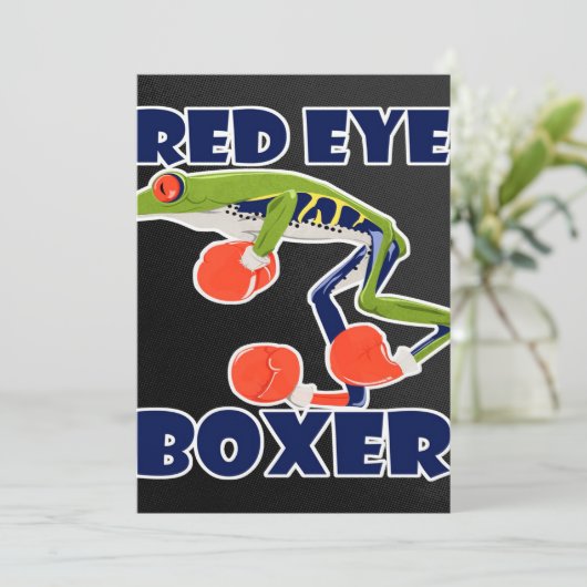 Red Eye Boxer Funny Frog Wild Animal Lover Unique (Standing Front)