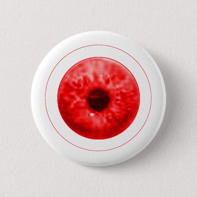 Red Eye Eyeball jGibney The MUSEUM Artist Serie Button (Front)