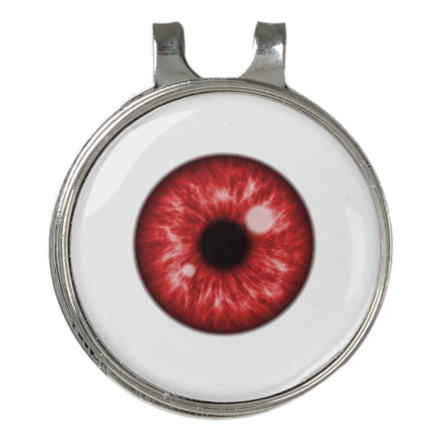 Red Eye Funny Golf Hat Clip (Front)