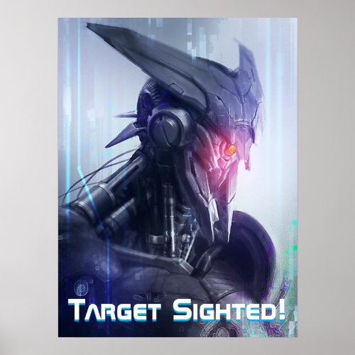Red_Eye Menacing Sci_Fi Dystopian Assasin Droid Poster