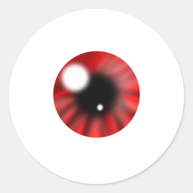 Red Eye Orb Classic Round Sticker (Front)