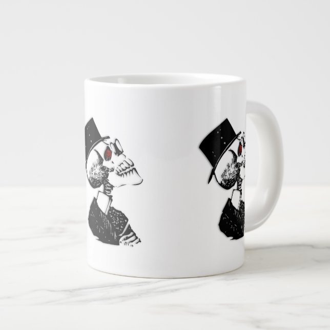 Red Eye Skeleton Giant Coffee Mug (Front Right)