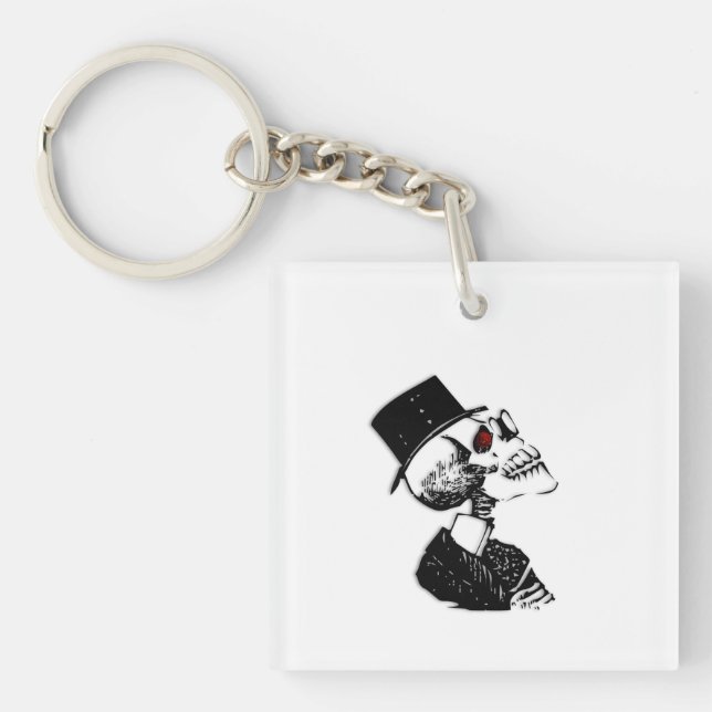 Red Eye Skeleton Keychain (Front)