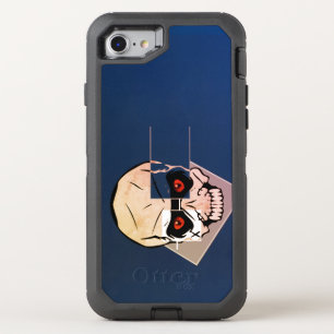 Red eye skull and rectangle OtterBox defender iPhone SE/8/7 case
