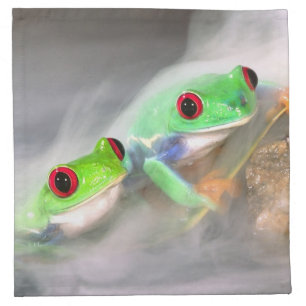 Red Eye Treefrog in the mist, Agalychinis 2 Napkin