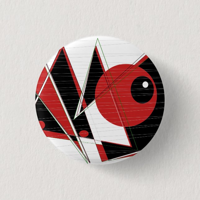 Red Eye Watching Badge Button (Front)