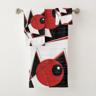 Red Eye Watching Bath Towel Set