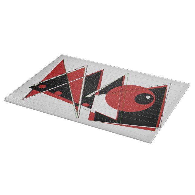 Red Eye Watching Glass Chopping Board (Corner)