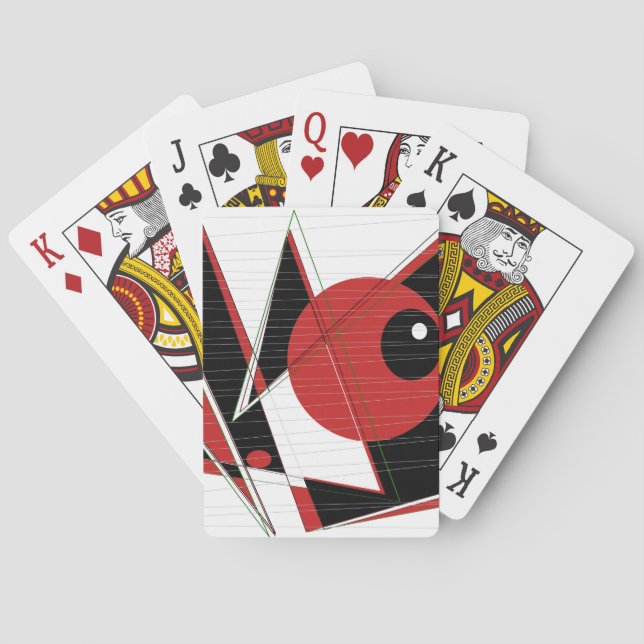 Red Eye Watching Playing Cards (Back)