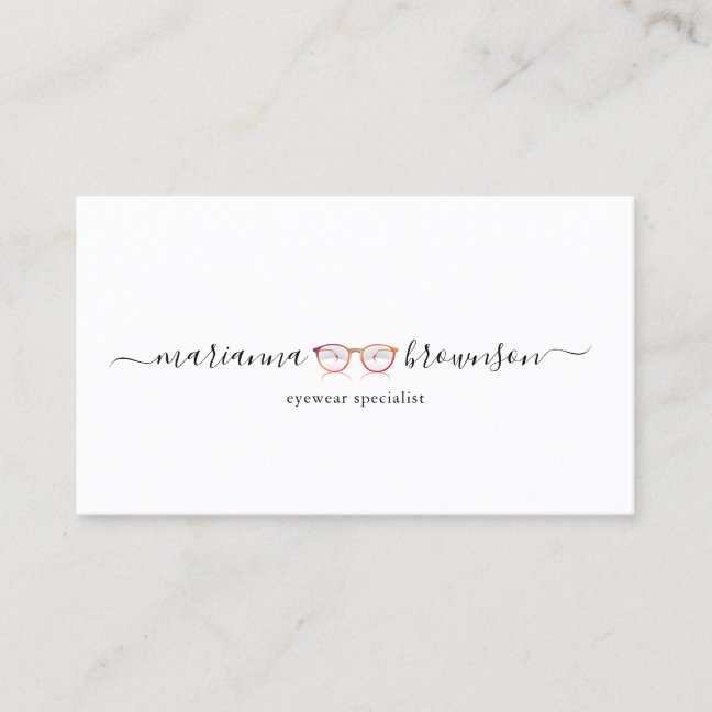 Red Eye wear Glasses Business Card
