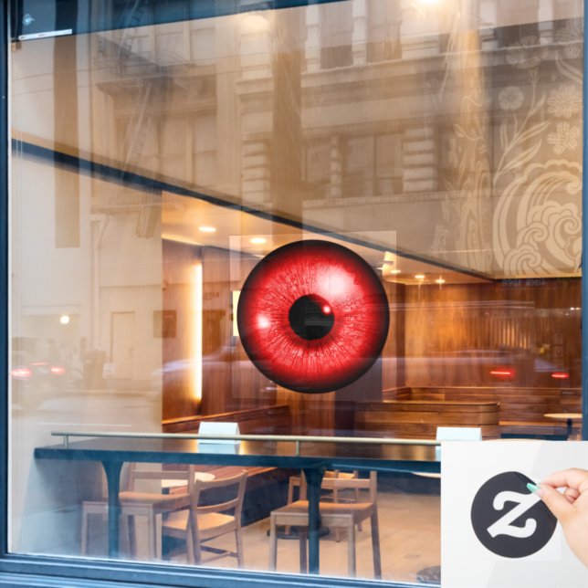 Red Eye Window Cling (Cafe Window)