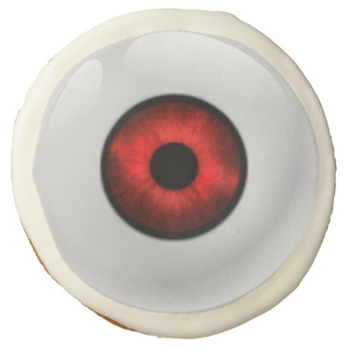 Red Eyeball Halloween Sugar Cookies