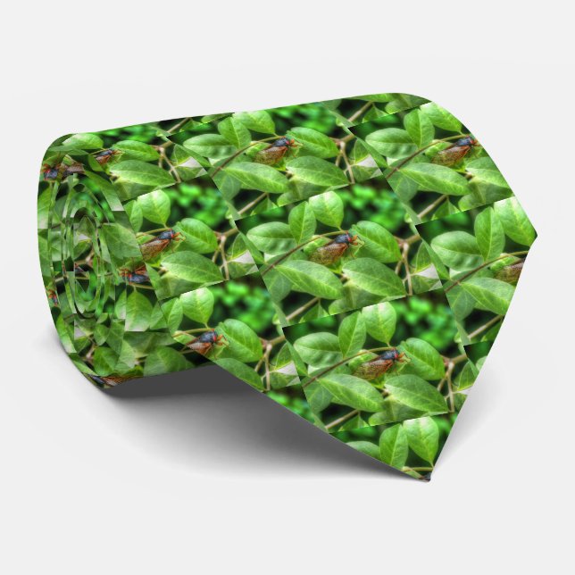 Red Eyed Cicada  Neck Tie (Rolled)