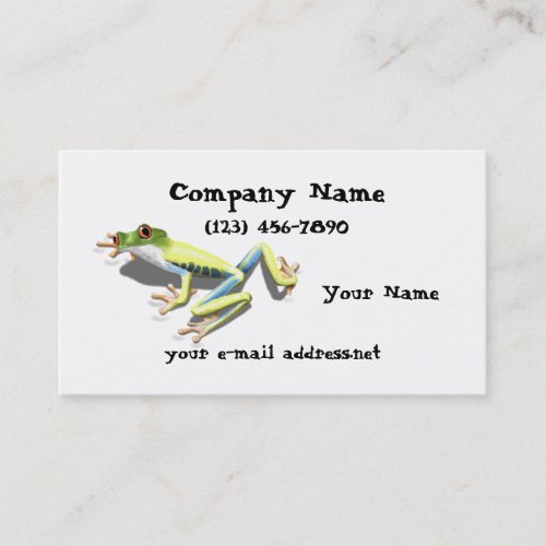 Red Eyed Frog Business Card