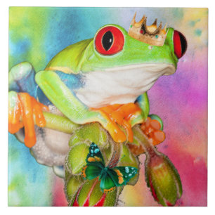 Red-eyed Frog Prince design decorative tile