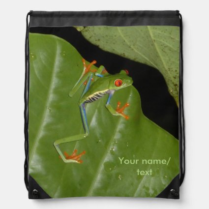 Red eyed Gaudí Frog Drawstring Backpack