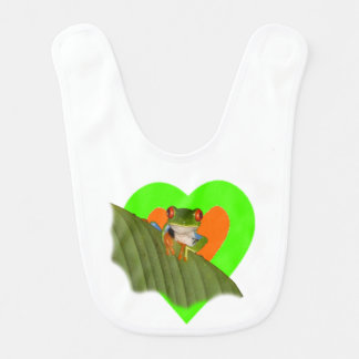 Red Eyed Gaudy Frog Baby Bib