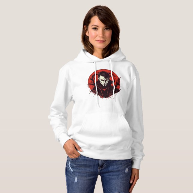 Red-Eyed Horror Hoodie (Front Full)