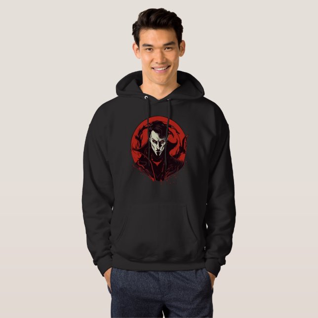 Red-Eyed Horror Hoodie (Front Full)
