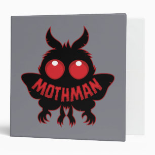 Red-Eyed Mystery Mothman Silhouette 3 Ring Binder