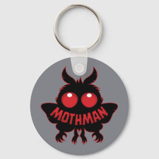 Red-Eyed Mystery Mothman Silhouette Keychain