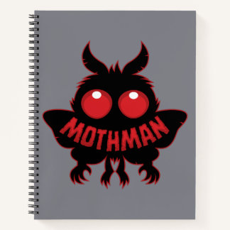 Red-Eyed Mystery Mothman Silhouette Notebook