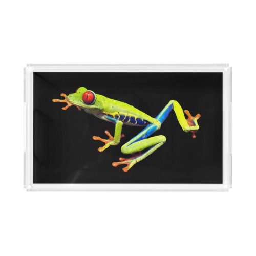 Red Eyed Painted Tree Frog  Acrylic Tray