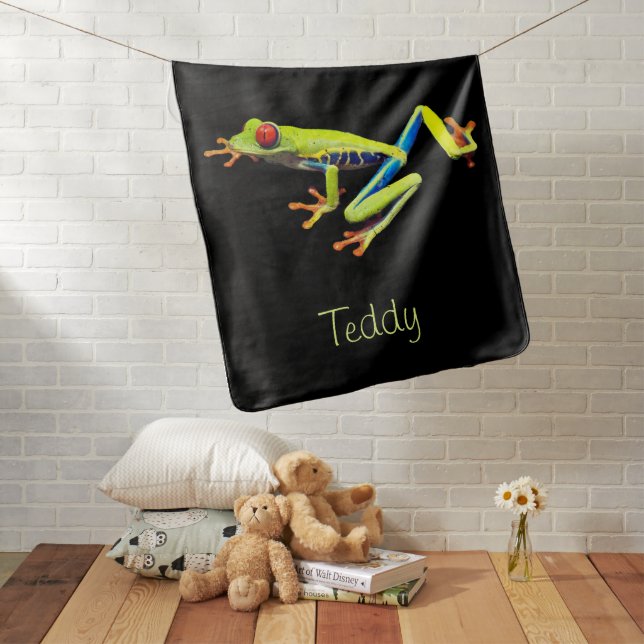 Red Eyed Painted Tree Frog  Baby Blanket (In Situ)