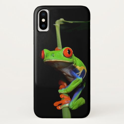 Red Eyed Painted Tree Frog iPhone X Case