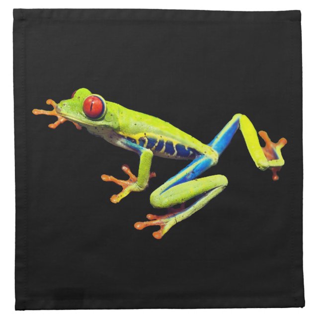 Red Eyed Painted Tree Frog  Cloth Napkin (Front)