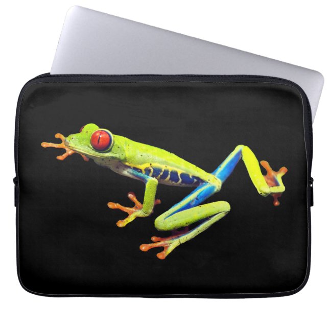 Red Eyed Painted Tree Frog  Laptop Sleeve (Front)