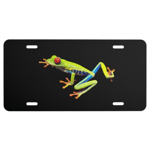 Red Eyed Painted Tree Frog  License Plate