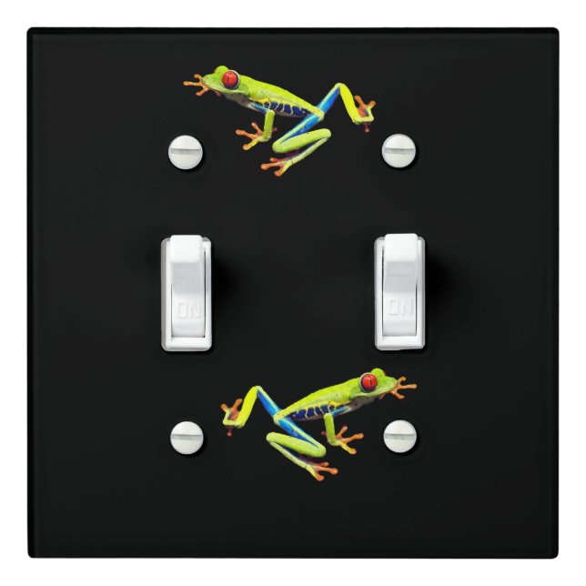 Red Eyed Painted Tree Frog  Light Switch Cover (In Situ)