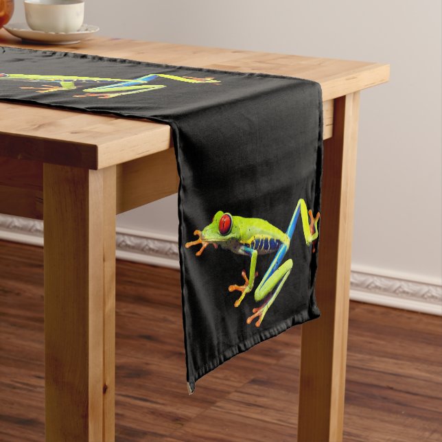 Red Eyed Painted Tree Frog  Long Table Runner (In Situ)