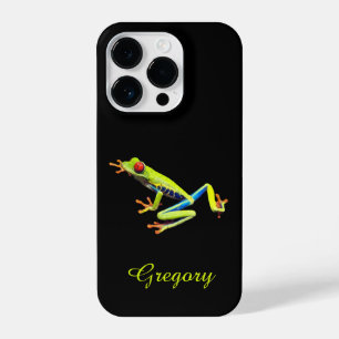 Red Eyed Painted Tree Frog  Name Addition iPhone 14 Pro Case