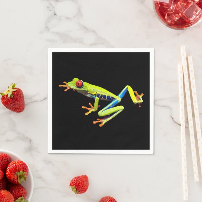 Red Eyed Painted Tree Frog  Napkins (Insitu)