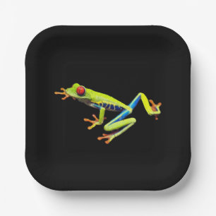 Red Eyed Painted Tree Frog Paper Plates