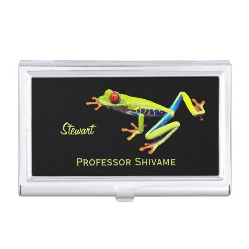 Red Eyed Painted Tree Frog Personal  Business Card Case