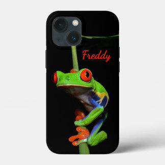 Red Eyed Painted Tree Frog Personal Name iPhone 13 Mini Case